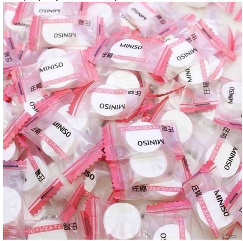 Combo 10 viên mặt nạ giấy nén Miniso