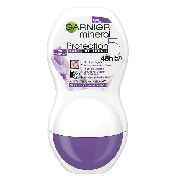 Lăn khử mùi Garnier Mineral Protection 48h 5 tác dụng 50ml