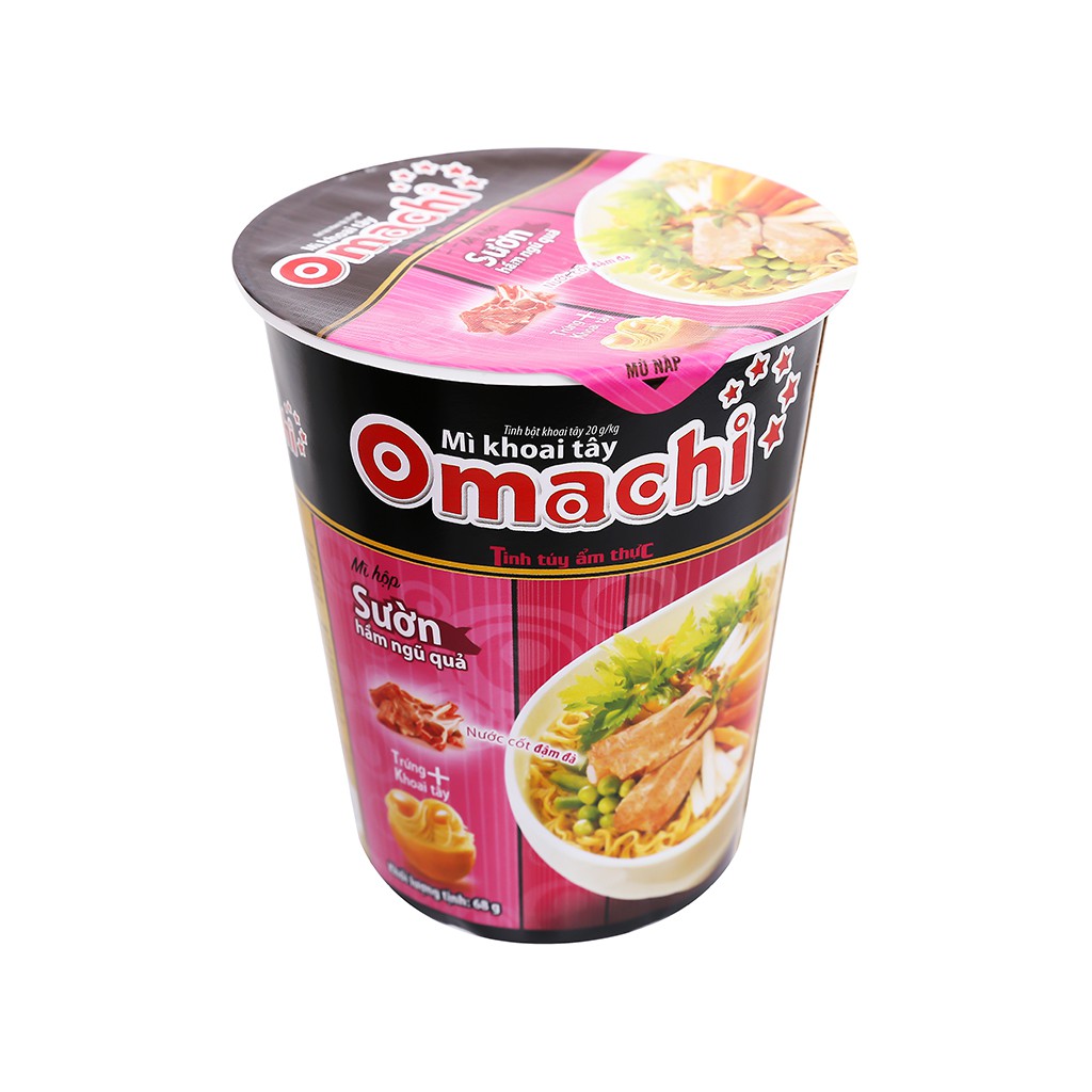 Mì ly omachi tôm sườn bò 68g