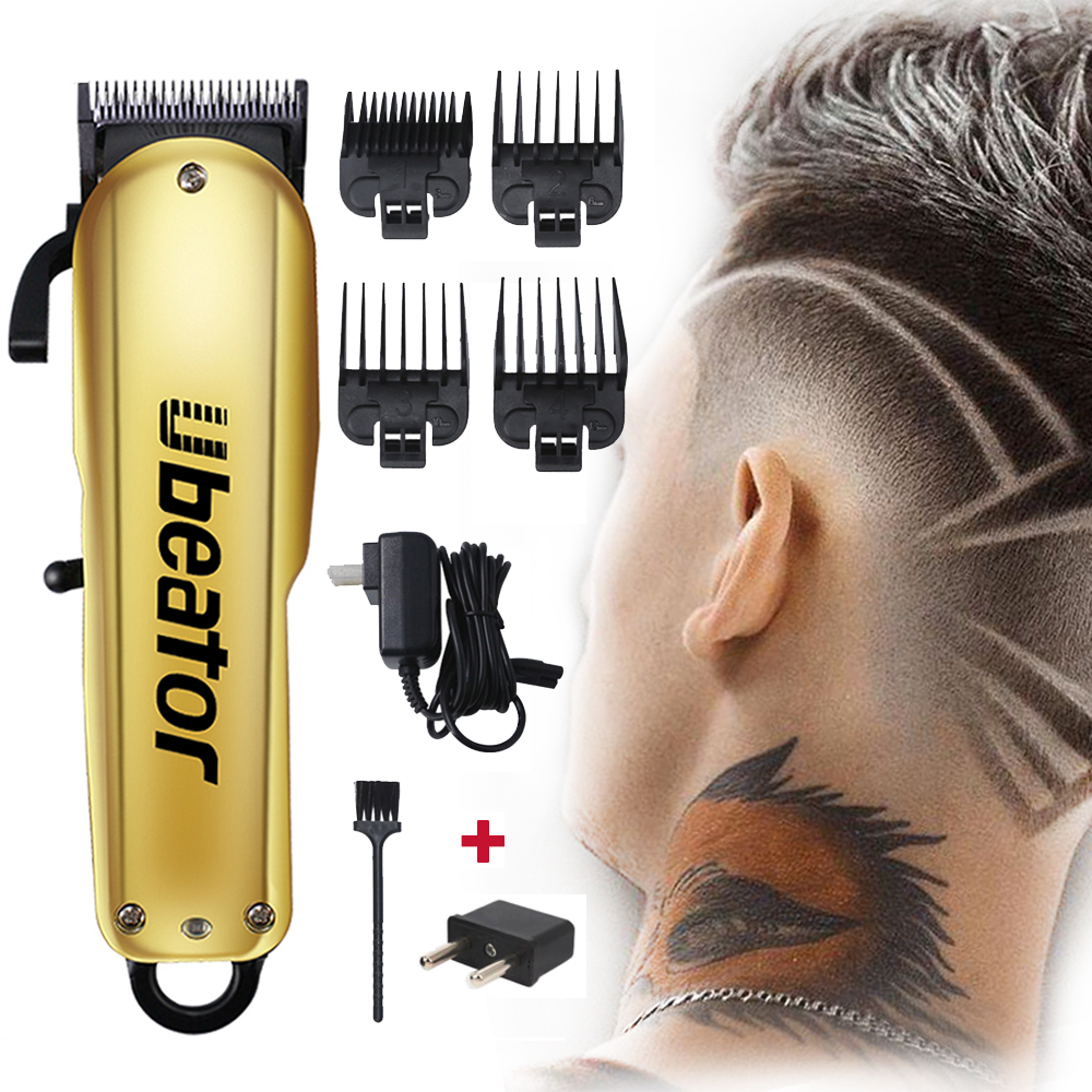 Ubeator Hair Tông đơ có thể sạc lại Hair Clip cắt tóc nam không dây có thể điều chỉnh Lưỡi cắt thép Máy cắt tóc