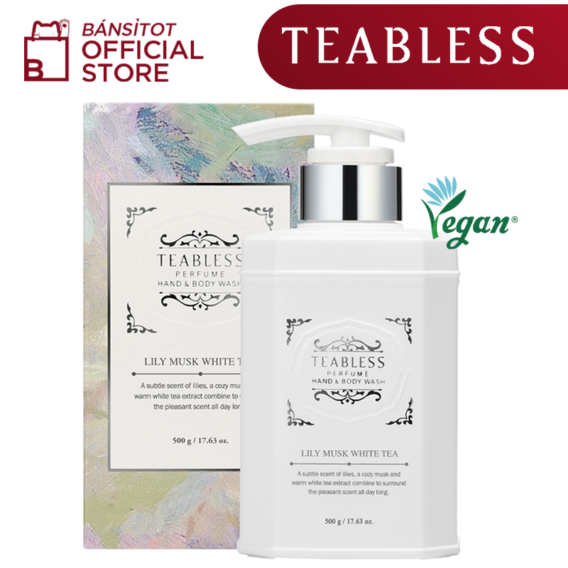 Sữa tắm nước hoa TEABLESS Lily Musk White Tea sữa tắm tẩy tế bào chết mild scrub 500g