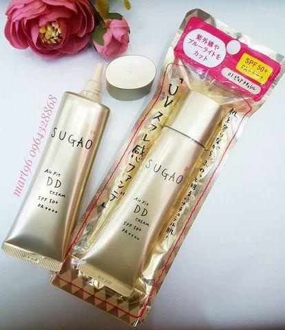 Kem trang điểm dd sugao air fit cream spf50+ pa++++ 25g