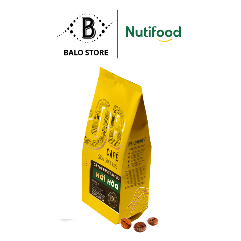 [FLASH SALE] Túi Cà Phê Rang Xay Ông Bầu OB2 Hài Hoà OBHH250LA Túi 250g – Thương hiệu NUTIFOOD – BALO STORE