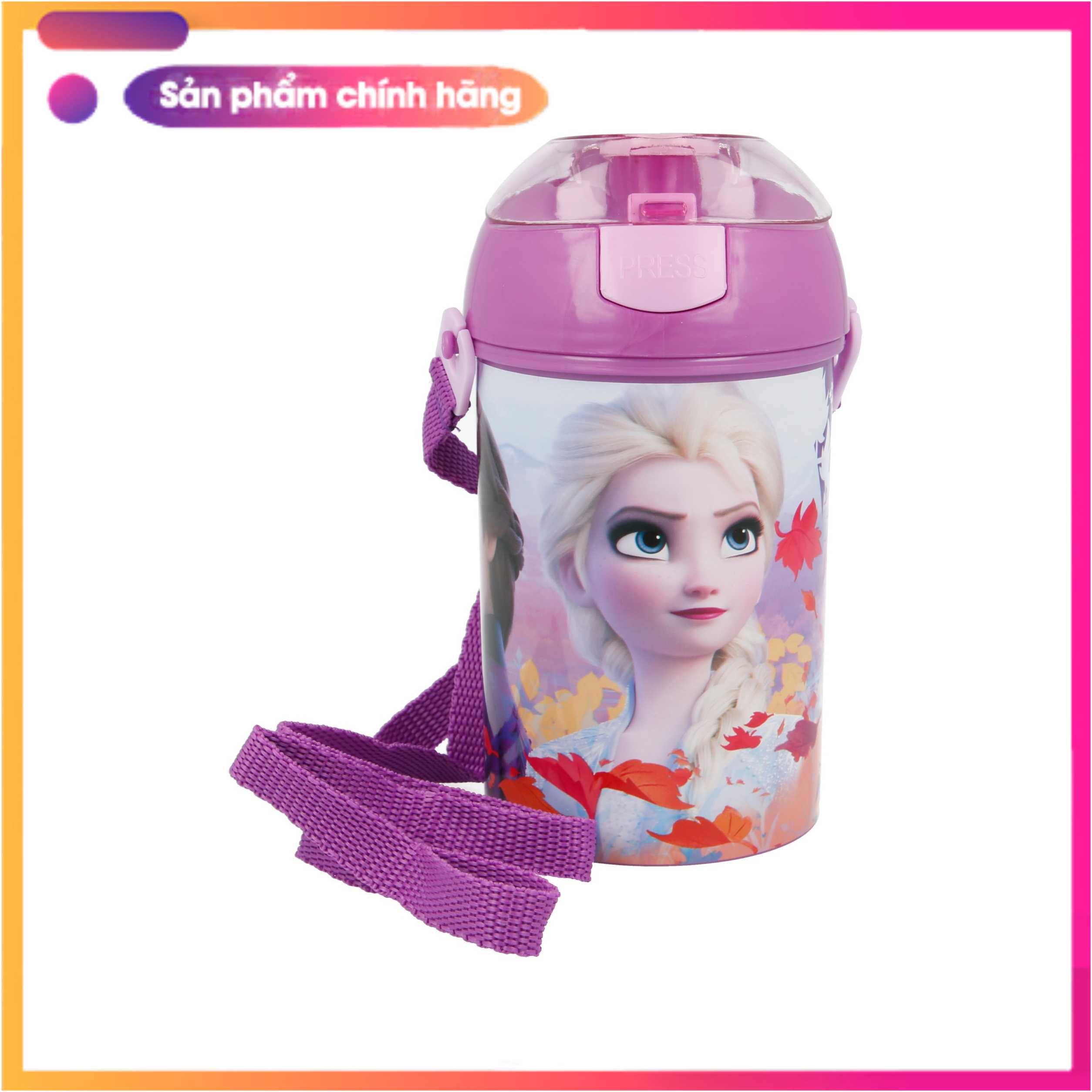 Bình nước học sinh dây đeo bebé - frozen ii 450ml
