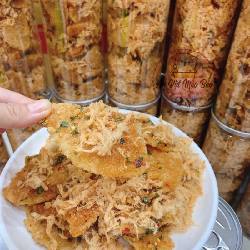 Cơm cháy lắc chà bông 300g cơm cháy giòn rụm đồ ăn vặt ăn là ghiền