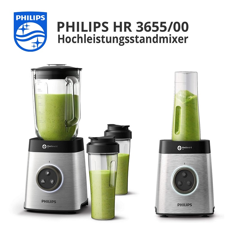 MÁY XAY SINH TỐ HIỆU SUẤT CAO PHILIPS HR3655/000 1400Watt - HÀNG NHẬP ĐỨC
