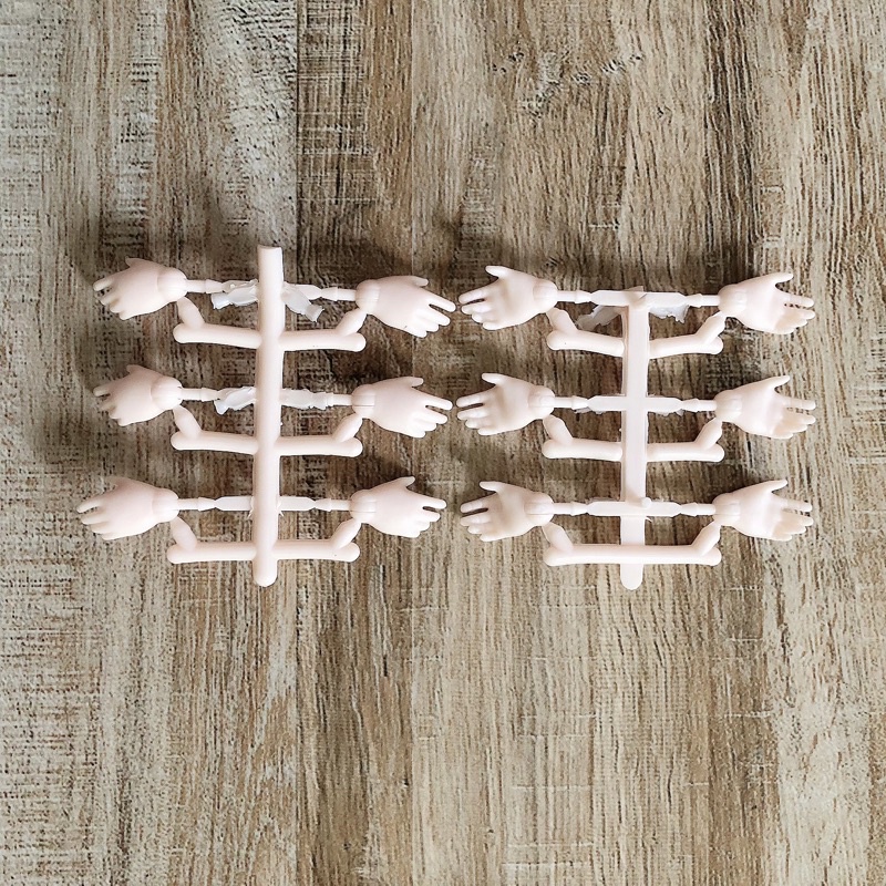 Bộ 6 cặp Tay giả búp bê handmade, tay búp bê túi khung