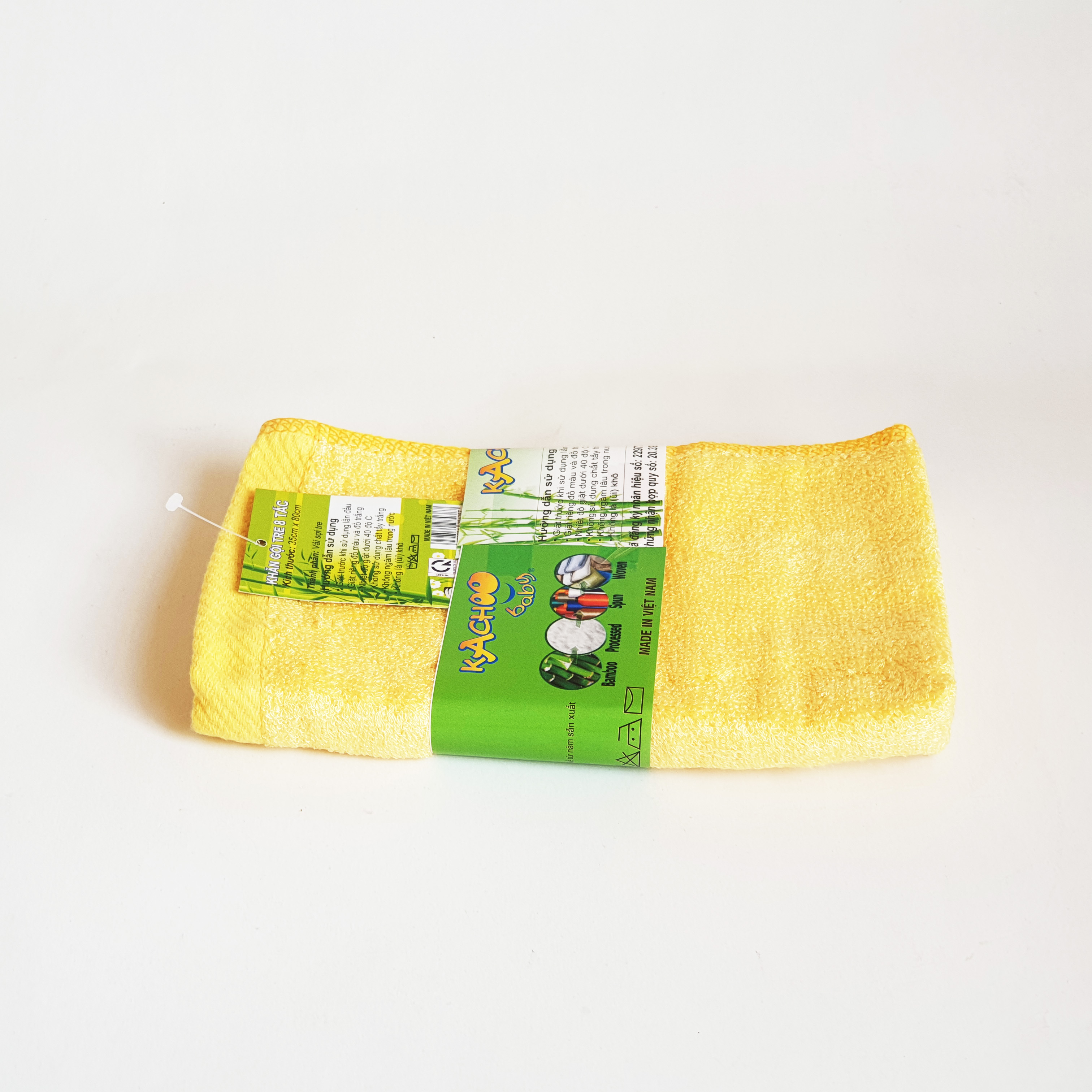 Khăn mặt sợi tre 30 x 50 cm mềm mại thấm hút, không đổ lông, hiệu KACHOO giao màu sắc hoa văn ngẫu nhiên