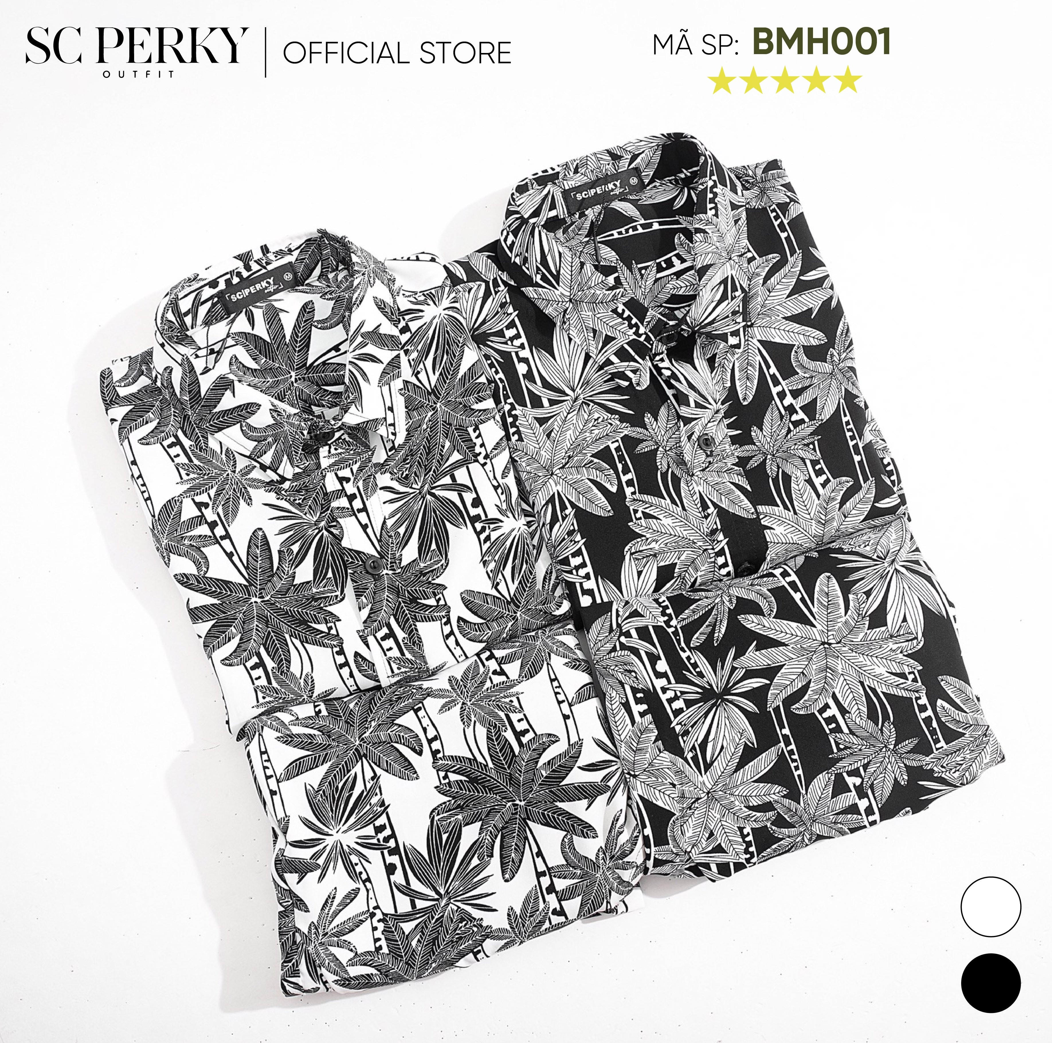SET Bộ Cộc Tay Họa Tiết Cây Dừa - BMH001 - Chất liệu vải Satin thoáng mát - Sc Perky Outfit