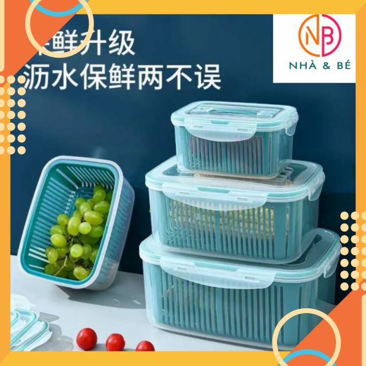 Hộp Đựng đồ bảo quản Tủ Lạnh_Bộ set 5 rổ hộp đựng đồ tủ lạnh đa năng thông minh cao cấp_Bách hóa gia dụngg