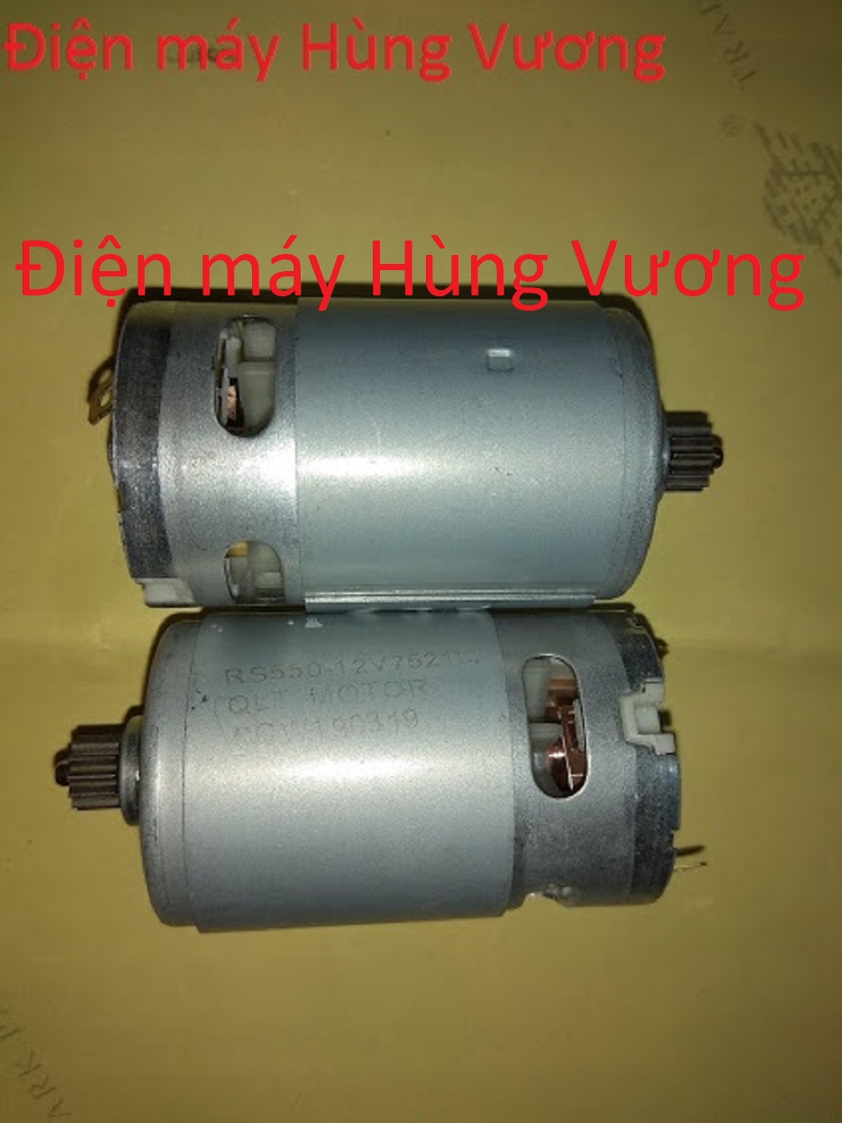 Động cơ 12 Vôn cho máy khoan và vặn vít chạy pin 12 vôn, liền bánh răng