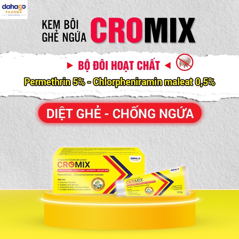 Kem diệt ghẻ CROMIX - chống ngứa chỉ cần dùng 1 lần duy nhất