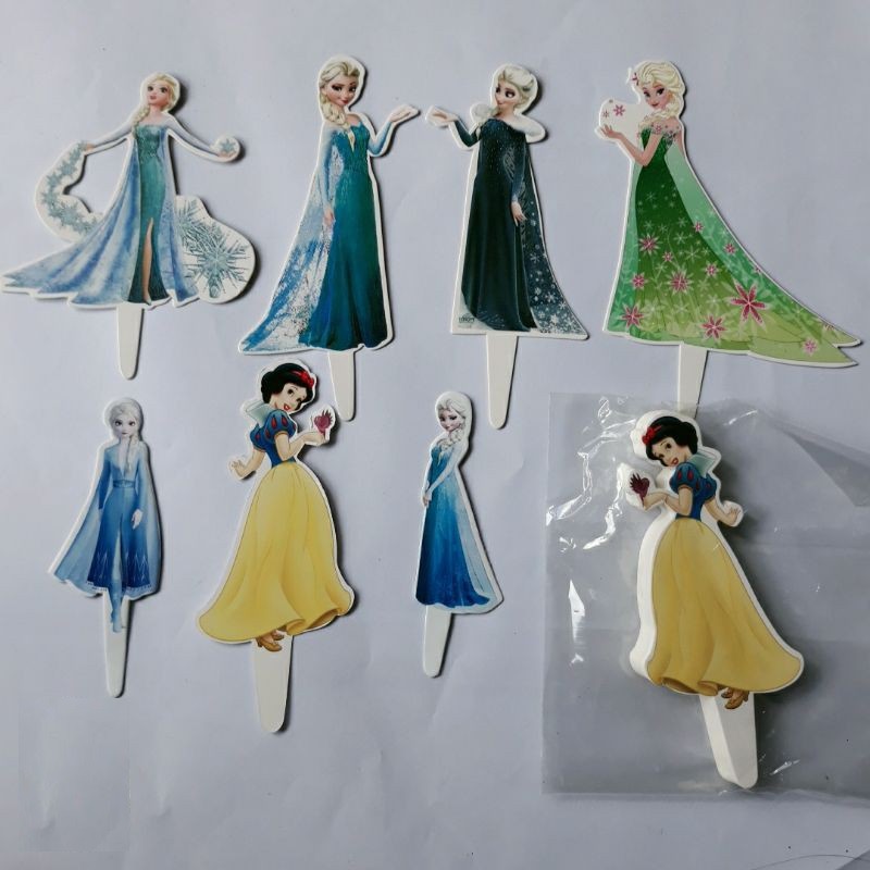 Túi 20 Công Chúa Giấy - Thẻ Cắm Giấy Trang Trí Bánh Kem Sinh Nhật