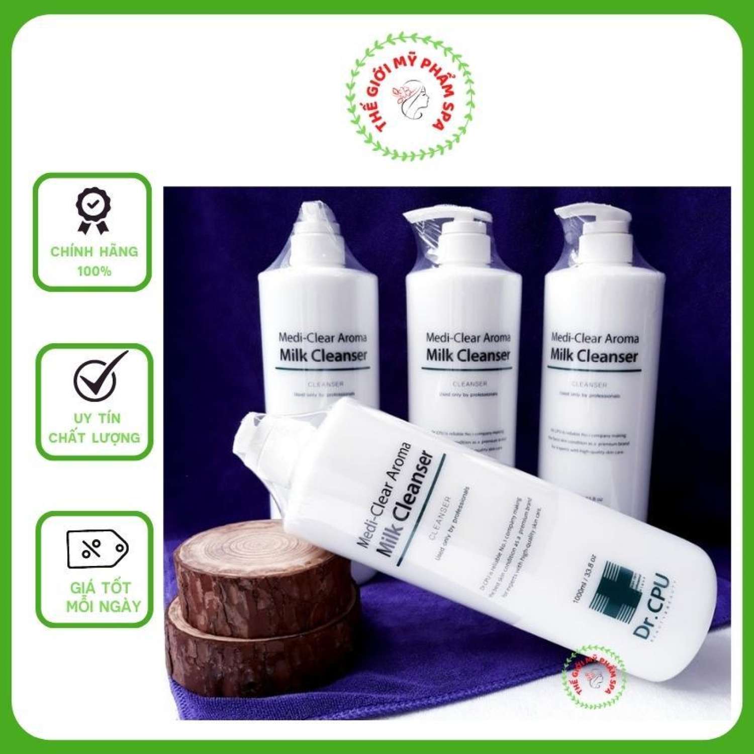 300ml/1000ml Sữa tẩy trang Mediclear Aroma Milk cleanser dành cho mọi loại da Dr. CPU chính hãng Hàn Quốc | Thegioimyphamspa