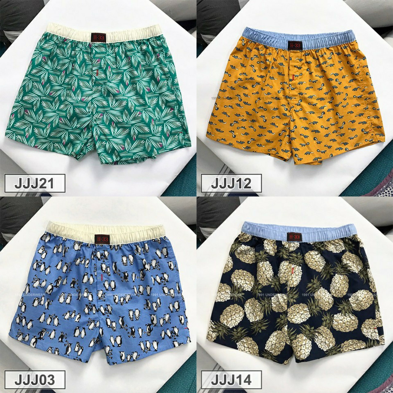 Quần Đùi Nam H33 | Quần Ngủ Nam nữ | Quần Short nam ( HOA VĂN ) - Mặc nhà - Mẫu Họa tiết hoạt hình Chất liệu cao cấp thoáng mát Lưng xì co giãn tốt