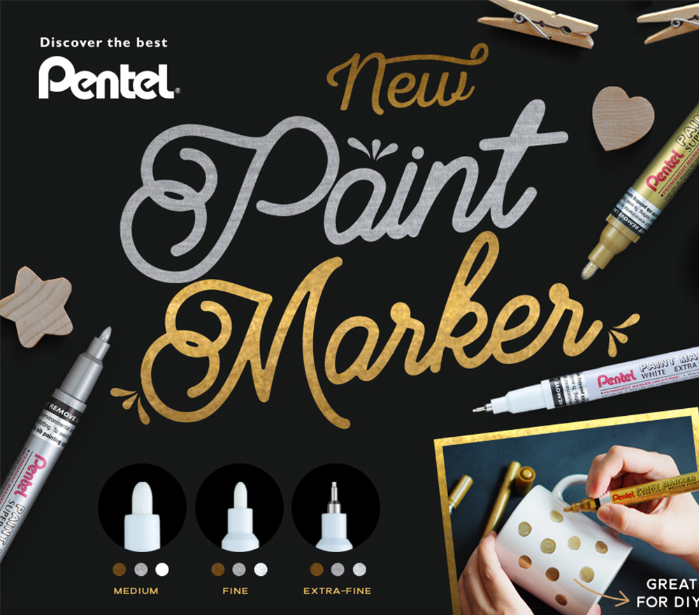 Bút Sơn Nhật Bản Pentel Paint Marker MFP10 - Với Ngòi 0.6mm - Nét Viết Nhỏ