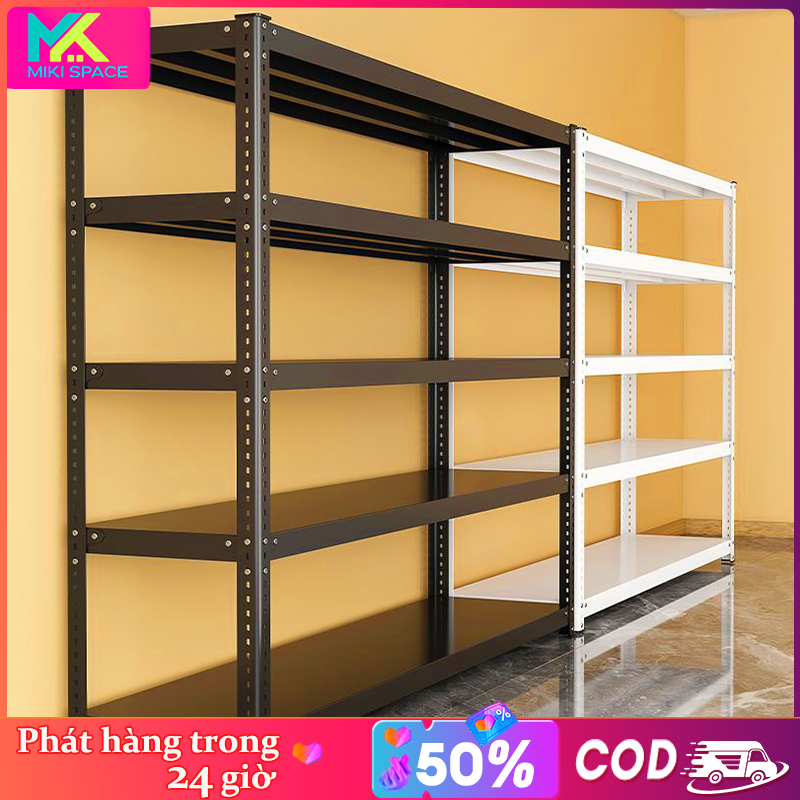 100%Thép Giá để đồ Kệ sắt đa năng Kệ để đồ nhà bếp Mỗi lớp Kệ để đồ Điều chỉnh chiều cao Kệ sắt lỗ Kệ hàng