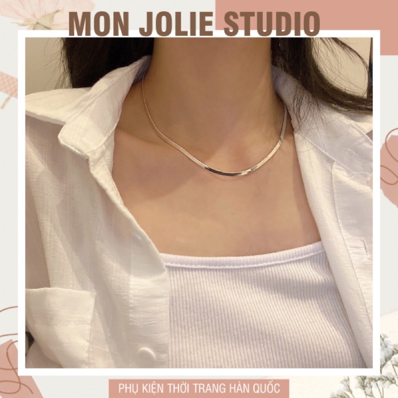 Dây chuyền nữ đơn giản, vòng cổ choker basic skin dcn007