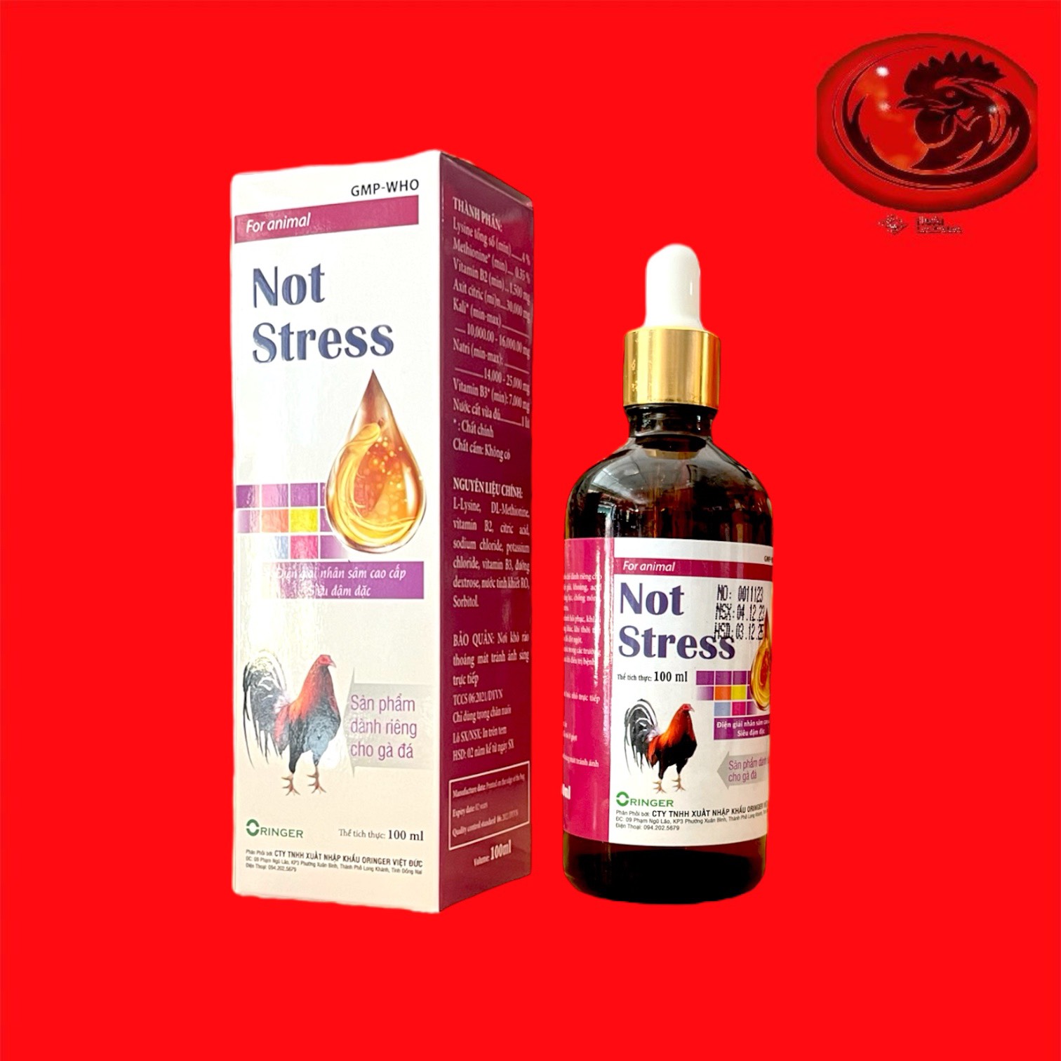 Điện giải nhân sâm Not Tress chai 100ml dành riêng cho gà đá chống nóng, giải nhiệt, tiêu viêm,...