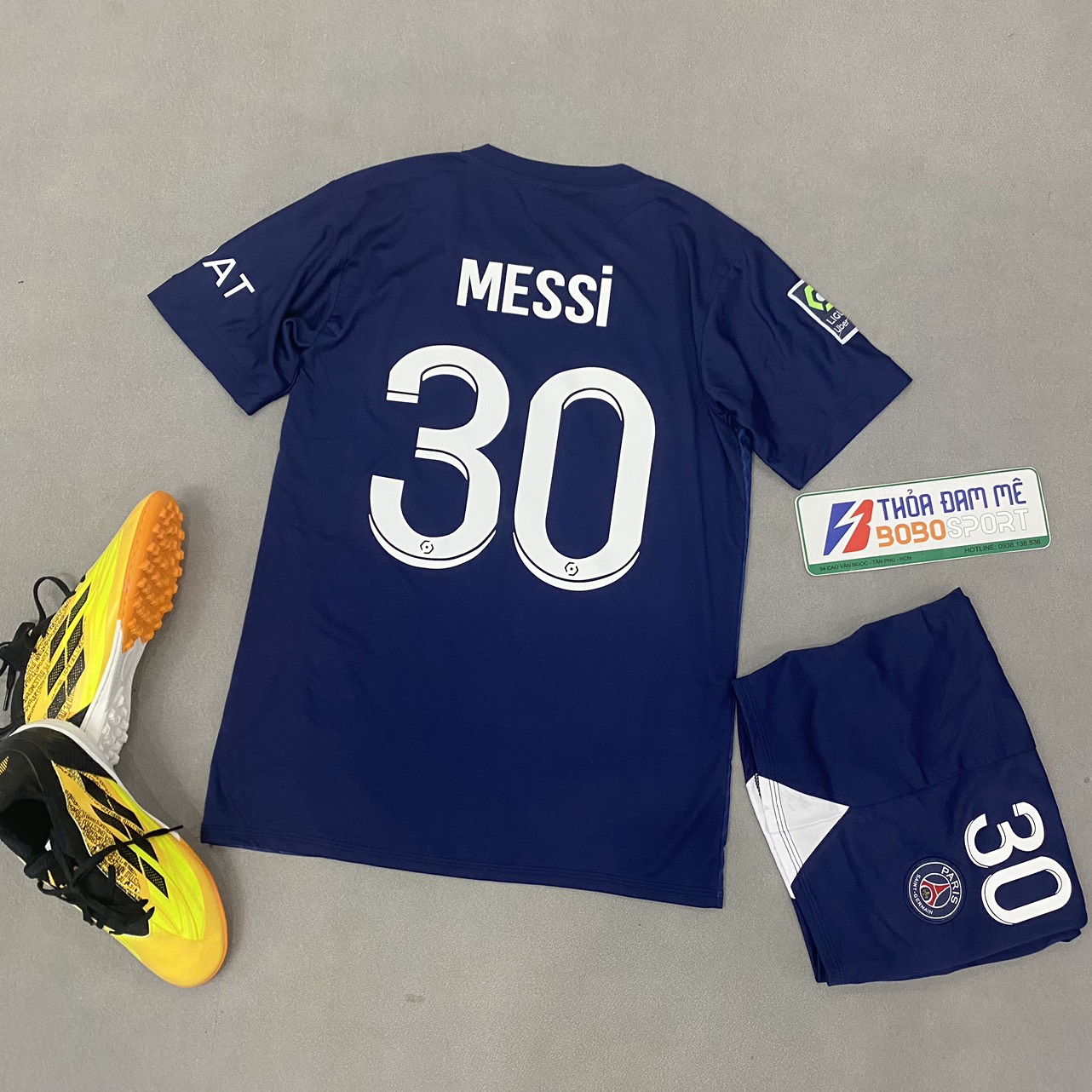 Bộ quần áo đá banh messi psg sân nhà mẫu mới 2024