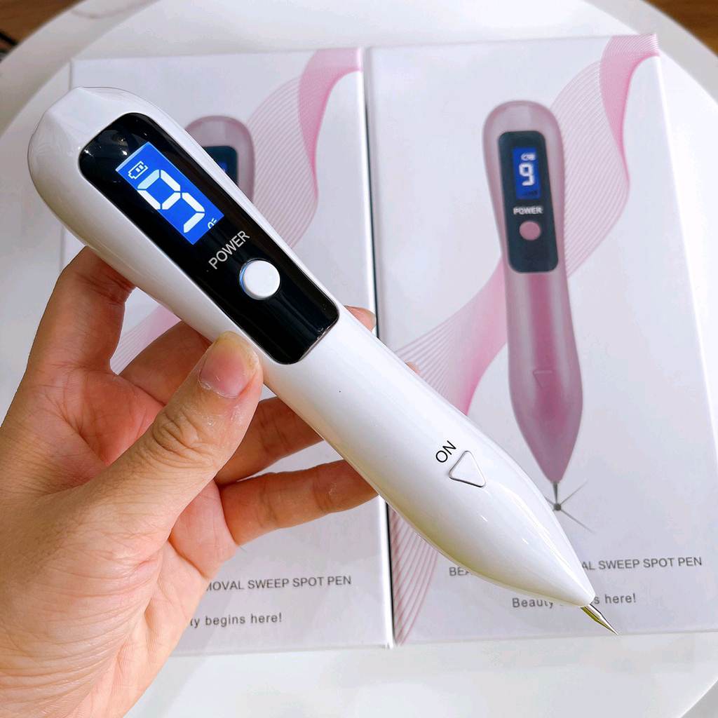 Máy đốt nốt ruồi mụn thịt tàn nhang tích điện, chỉnh 9 cấp độ, tặng 2 kim theo máy