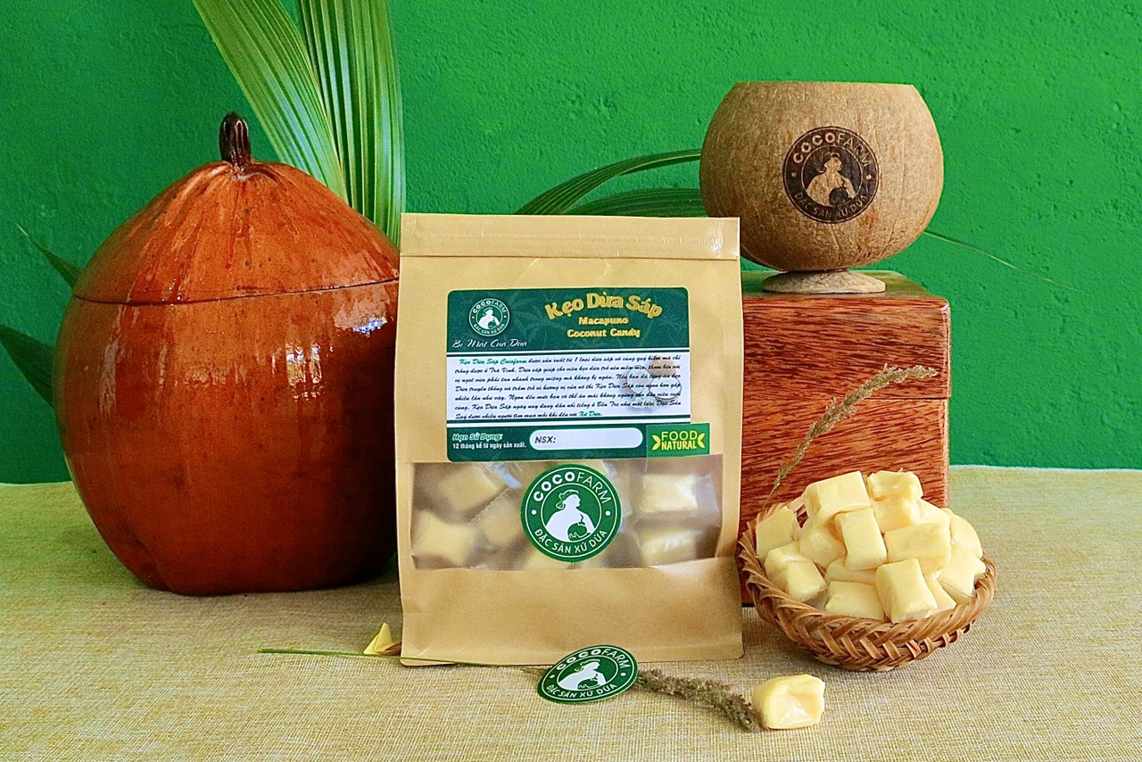 Kẹo dừa sáp Cocofarm bịch 500gram