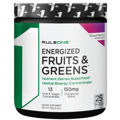 Bột rau củ & trái cây năng lượng Rule 1 Energized Fruits & Greens - 25 Servings (163g)