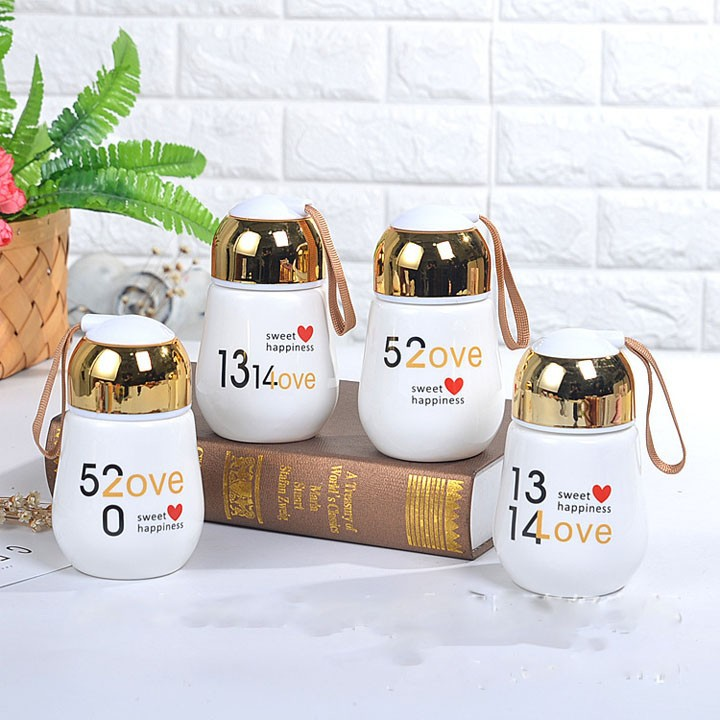 Cốc Cà Phê - Cốc Trà - Ly Uống Trà Gốm Sứ Trắng Có Nắp Nhiều Hình  Ngộ Nghĩnh 350ml