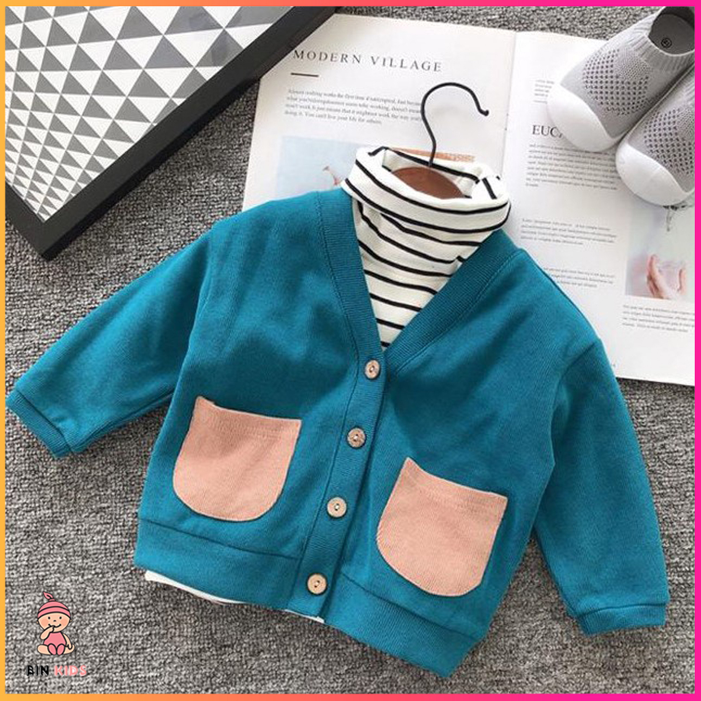 Áo len cardigan cho bé - BIN KIDS, áo khoác len cho bé từ 6-27kg