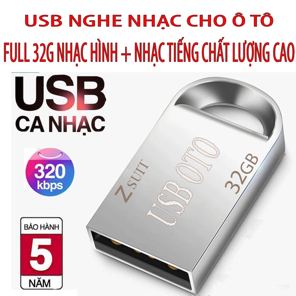 USB nhạc ô tô 32GB từ 1000 - 25000 bài hát các thể loại nhạc Trữ tình, nhạc trẻ, nhac Bolero, nhạc Remix, Nhạc Vàng,... dùng cho ô tô, máy nghe nhạc, các thiết bị có thể cắm usb