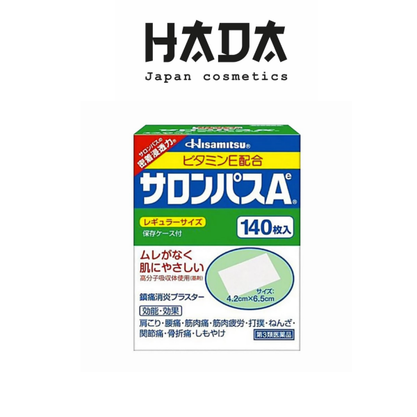 Cao dán giảm đau xương khớp salonpas hisamitsu 140 miếng nhật bản - hada beauty