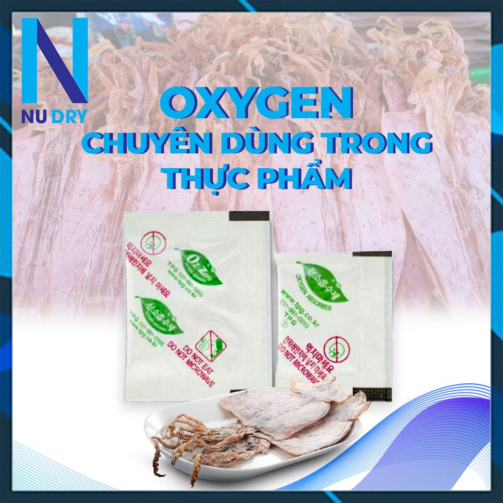 Gói hút ẩm cho Thực phẩm túi hút khí oxy 30cc túi giữ cho hương vị thực phẩm thơm ngon hơn- NU DRY