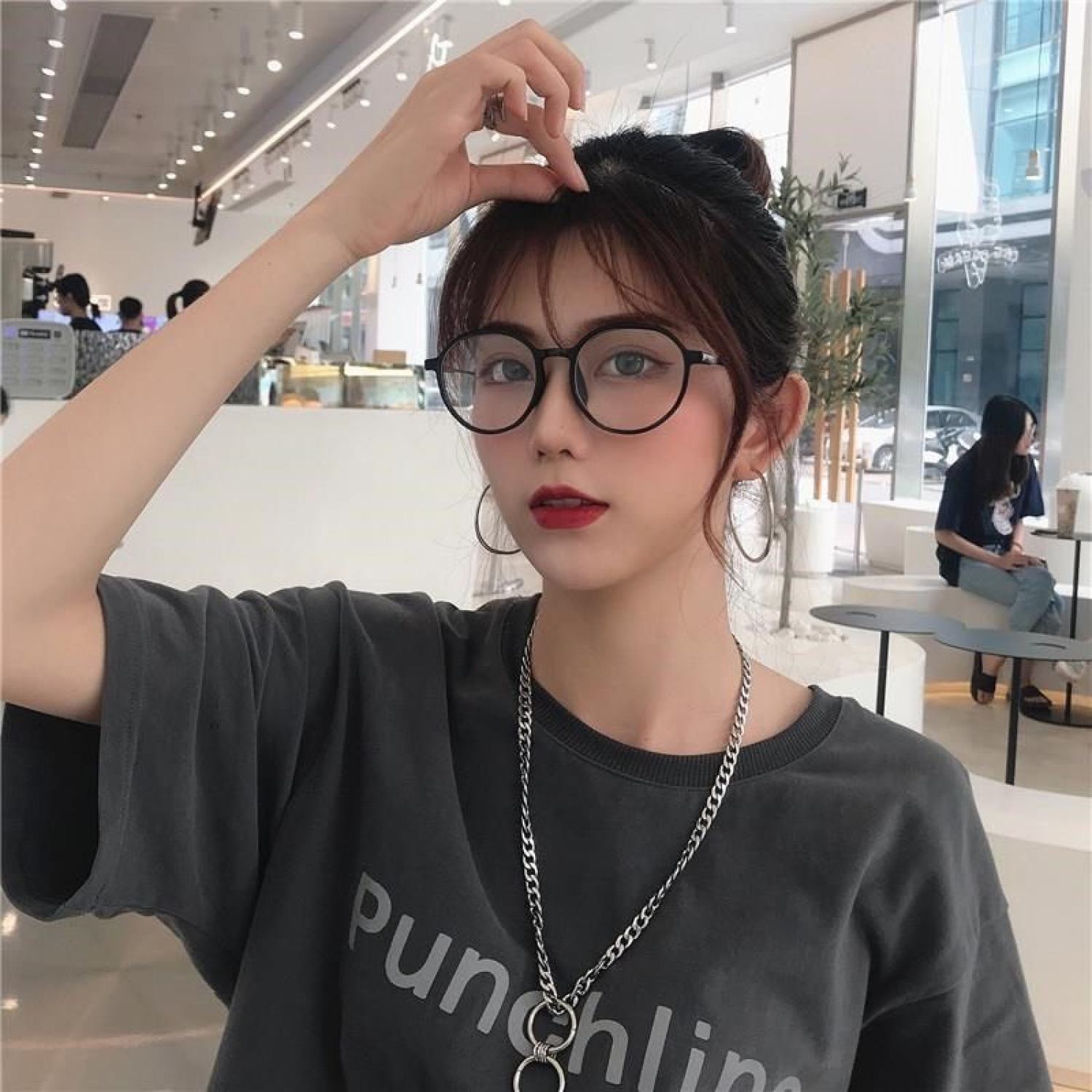 Gọng kính cận kim loại EYEGLOW gọng kính cận phong cách Hàn Quốc đơn giản dễ đeo dày dặn lắp cận dễ dàng EG4579
