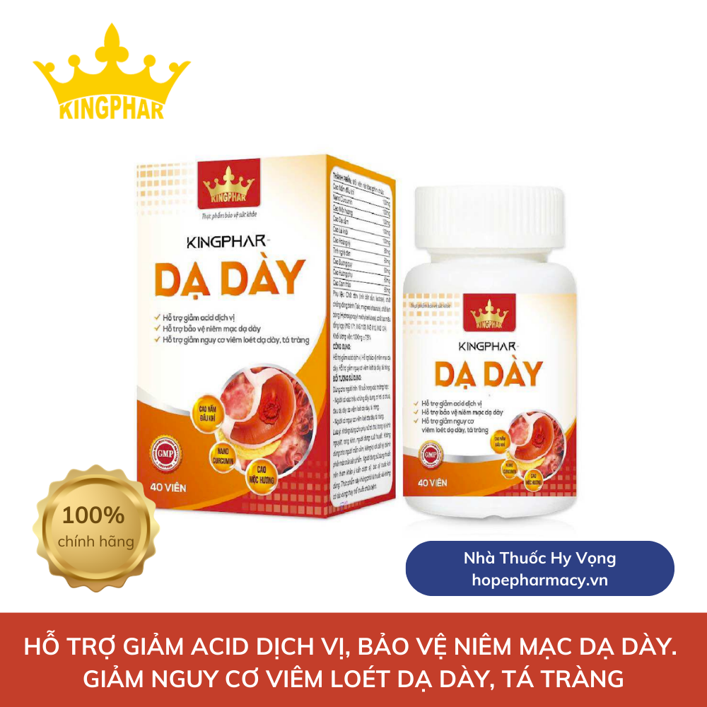 Dạ dày Kingphar - Viêm loét dạ dày, hang vị, trào ngược