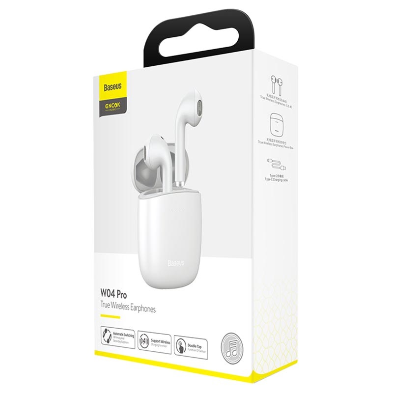 Tai nghe không dây baseus encok true wireless earphones w04/ w04 pro (tws, wireless charger, earbuds mini, model 2021