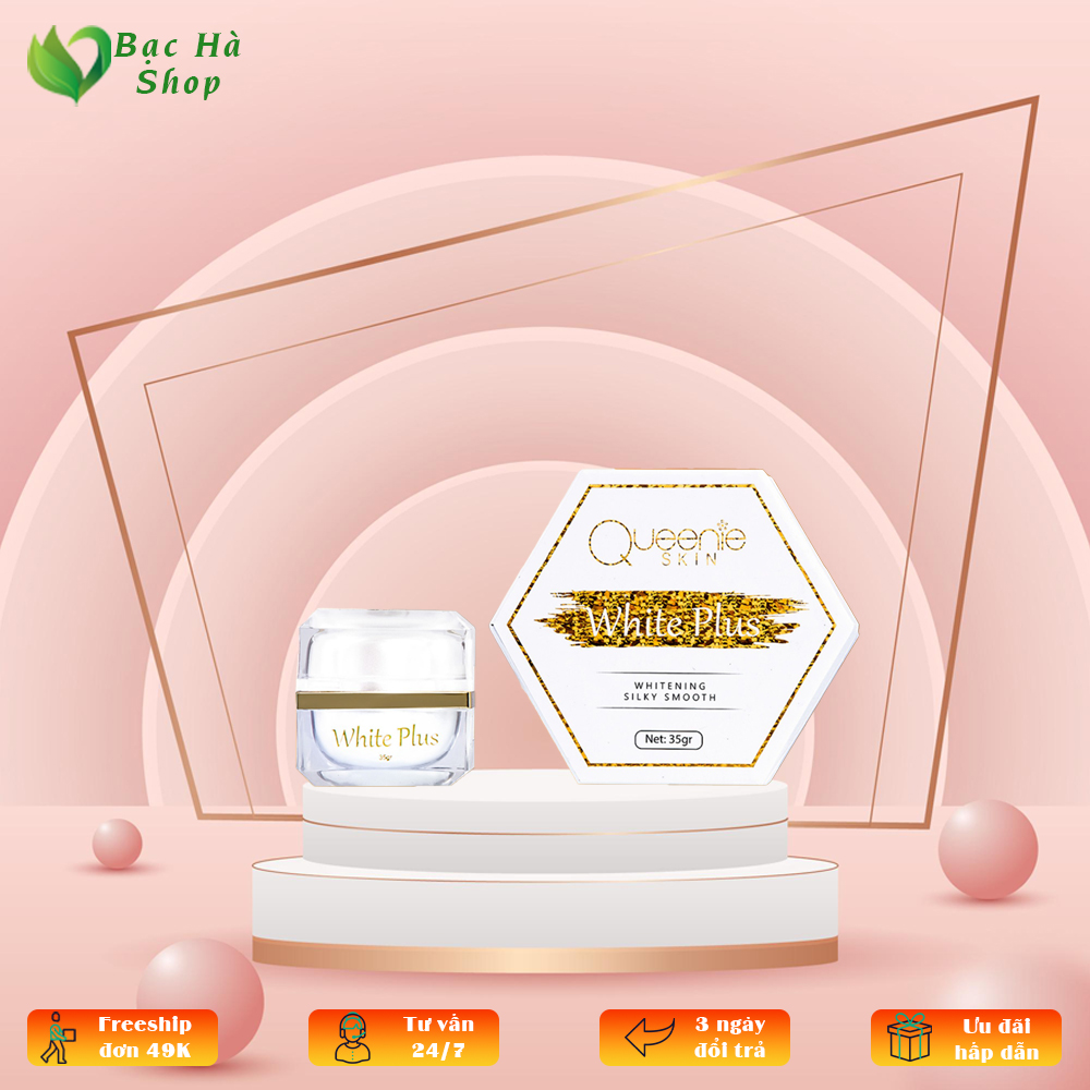 Kem trắng da mặt Queenie skin  kem face LƯỜI THƯỢNG HẠNG QUEENIE SKIN  giúp da trắng hồng nhẹ nhàng ra đường chống nắng chỗng lão hóa da, tăng collagen phục hồi da hộp 35g