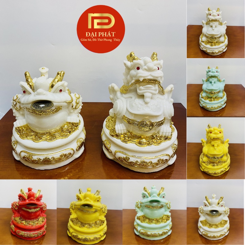 Cặp cóc tỳ đá cao cấp ĐẠI PHÁT, cóc thiềm thừ, tỳ hưu phong thuỷ, chất liệu đá đài loan cao câp