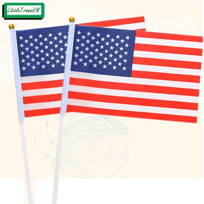 Combo 10 lá cờ Mỹ cầm tay (cờ vẫy USA)