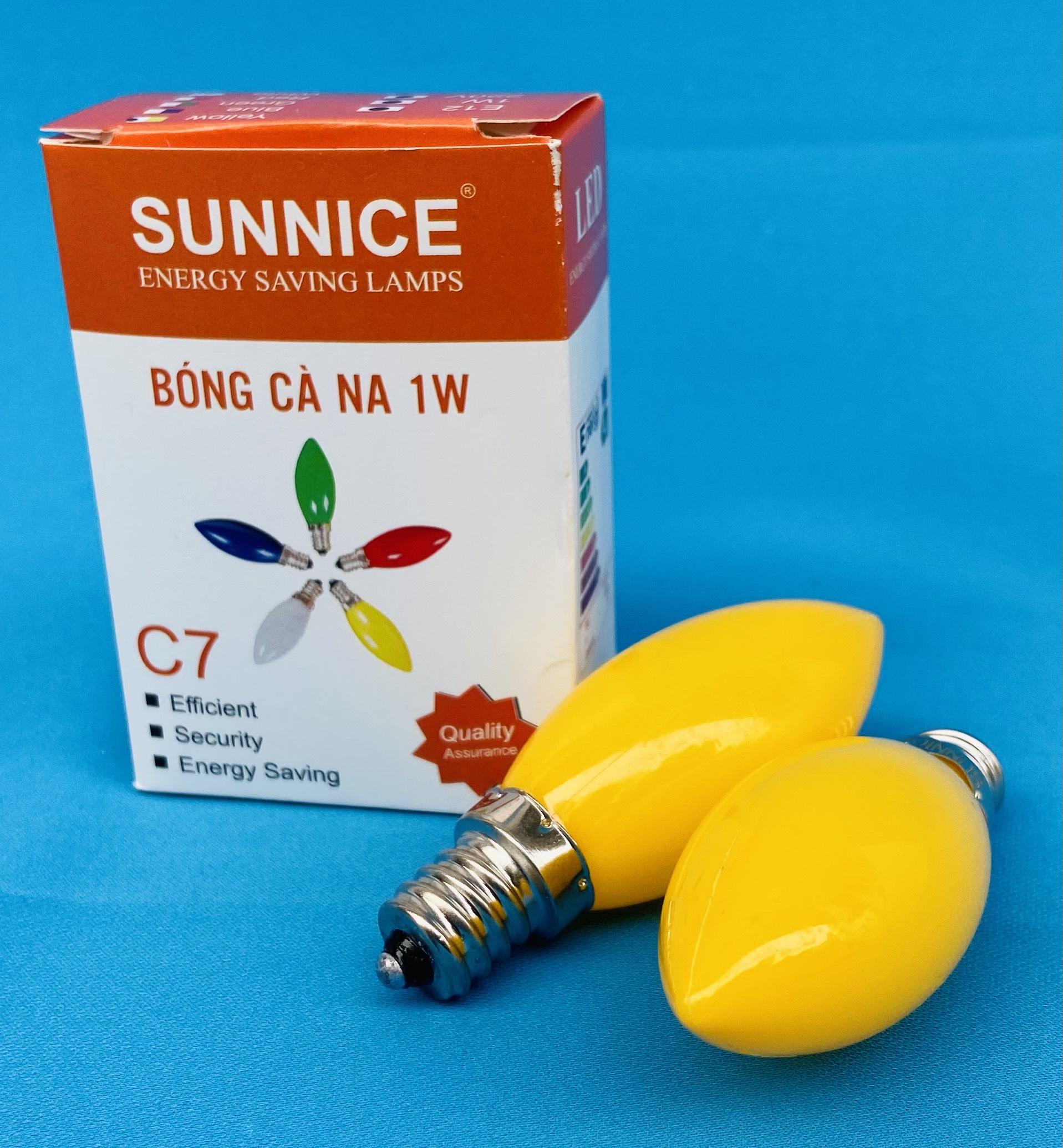 Bóng led cà na 1w: 2cái/1 hộp