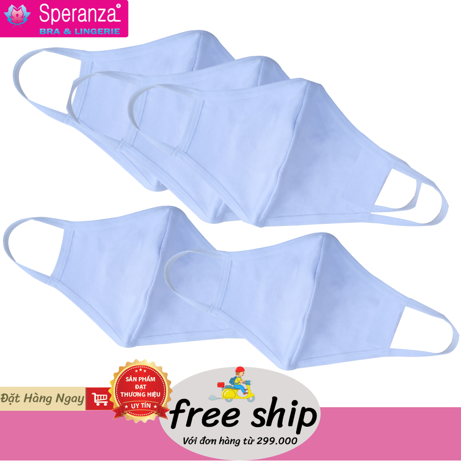 COMBO 5 KHẨU TRANG VẢI 2 LỚP LỌC KHÁNG KHUẨN CAO CẤP - THƯƠNG HIỆU UY TÍN CHÍNH HÃNG