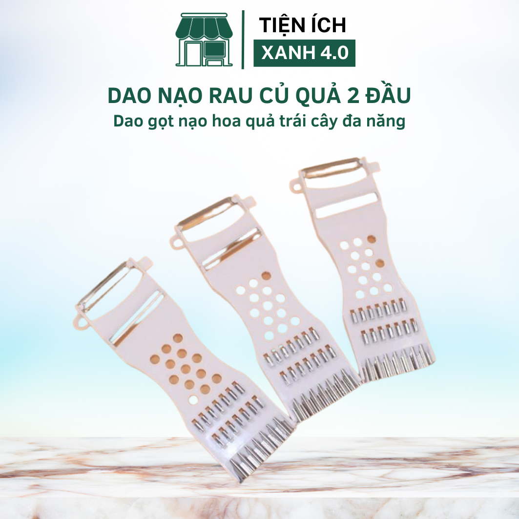 Dao nạo rau củ quả 2 đầu, dao gọt nạo hoa quả trái cây đa năng