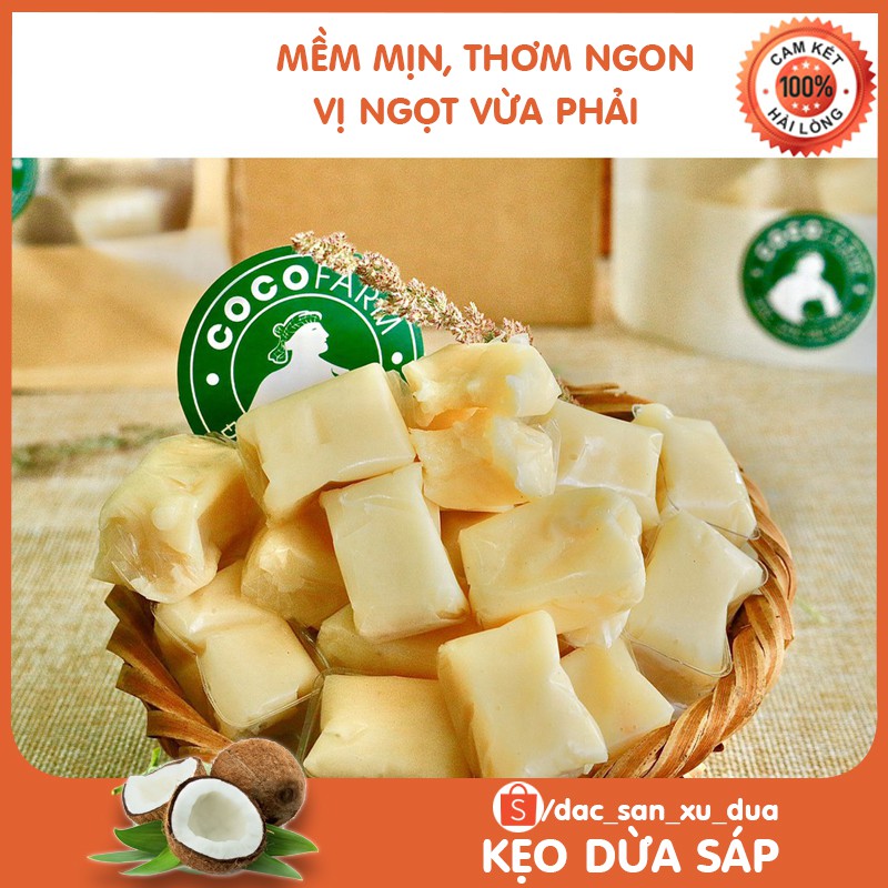 [HCM]Kẹo dừa sáp bịch zip 180g Cocofarm - Đặc sản xứ dừa Việt Nam
