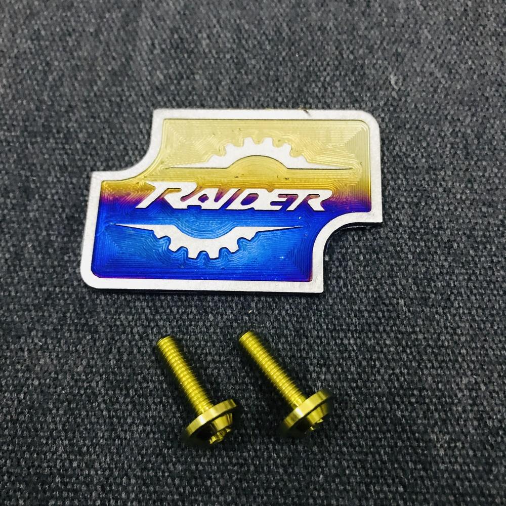 Tem Titan RAIDER dán bình dầu, nắp bình dầu kèm 2 ốc Titanium Gr5 cao cấp