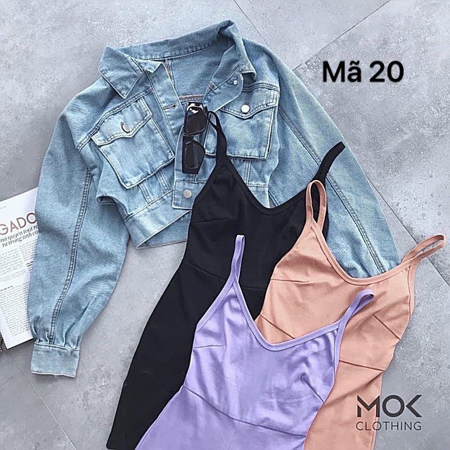 Áo khoác jeans nữ croptop vnxk 2 màu đậm và nhạt chất xịn không xù không nhão -tcshopjeans tcjeans