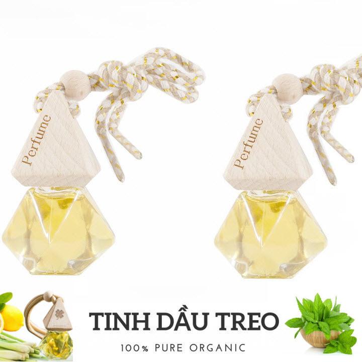 [HCM]Bộ 2 lọ  khuyếch tán tinh  dầu  sả chanh và tinh dầu bạc hà treo xe ô tô