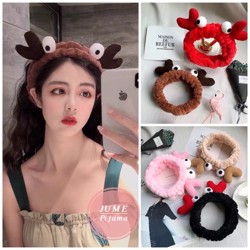 Băng đô rửa mặt, turban cài tóc, vải nhung cao cấp mềm mịn