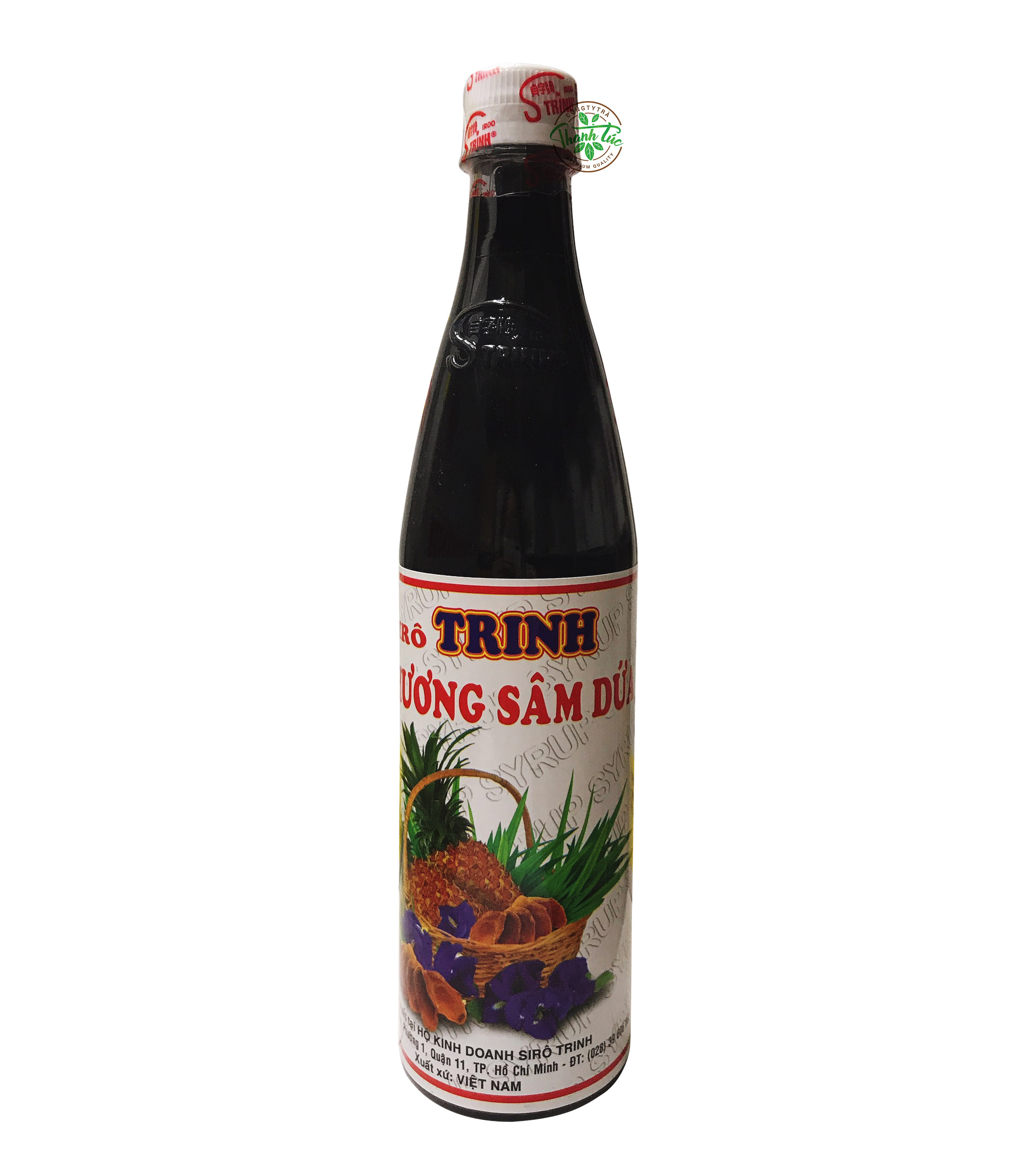 Siro trinh sâm dứa đậu biếc chai 600ml