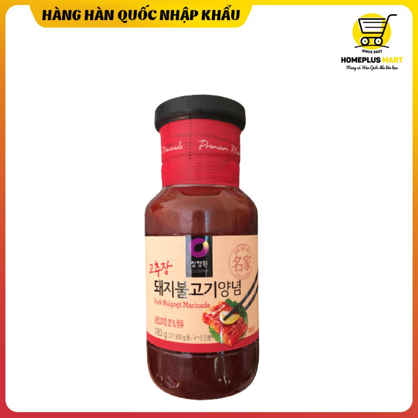 Sốt ướp thịt heo xào Daesang Hàn Quốc 280gr, làm cho món xào thêm đậm vị, màu đẹp, thịt thơm, homeplusmart