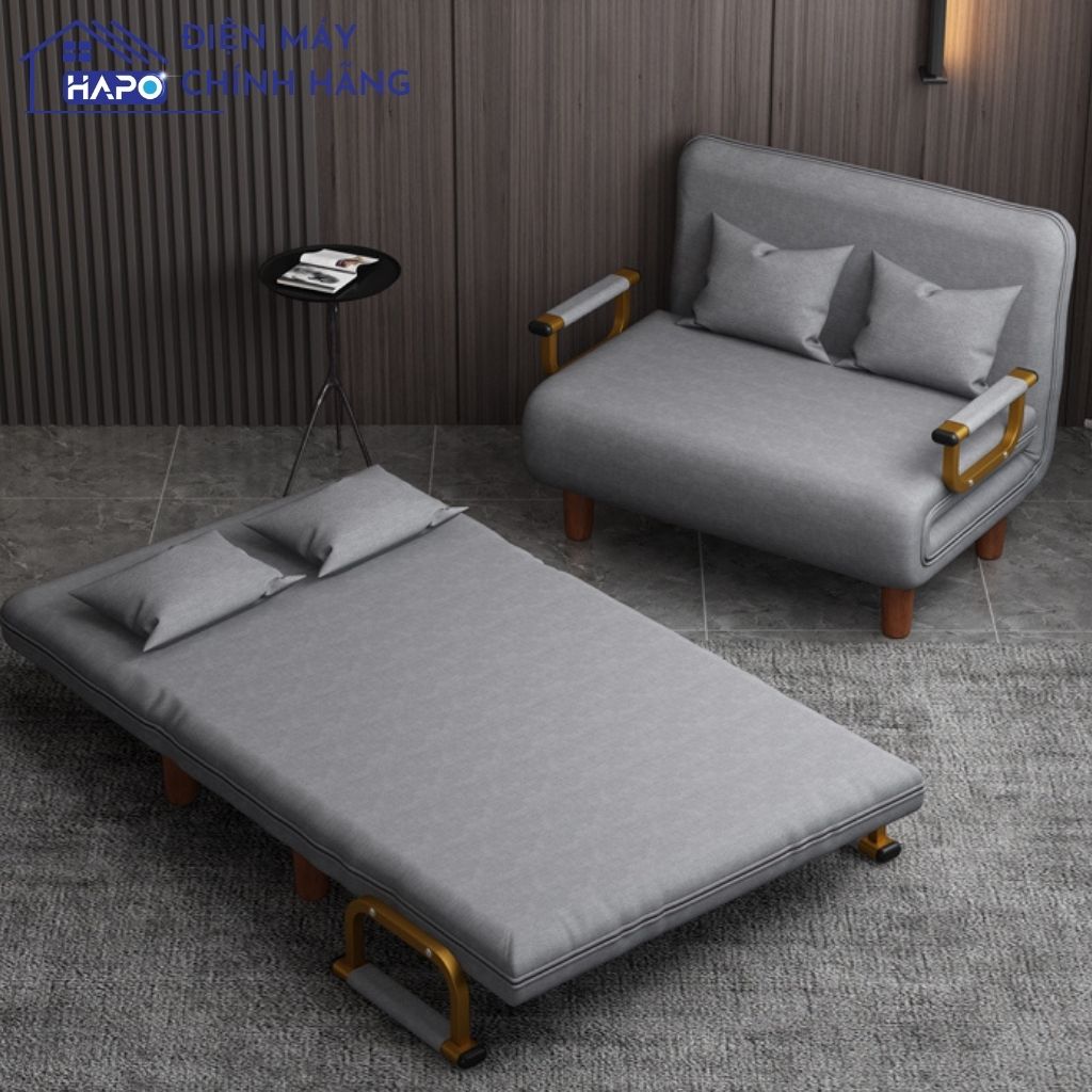 Ghế sofa giường thông minh gấp gọn và mở ra thành giường, Sofa bed có khóa kéo dễ dàng làm sạch