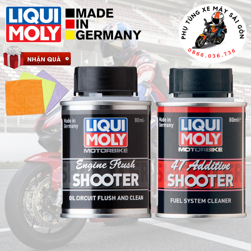 Combo súc động cơ vệ sinh buồng đốt Liqui Moly 80ml - Nhập khẩu Đức